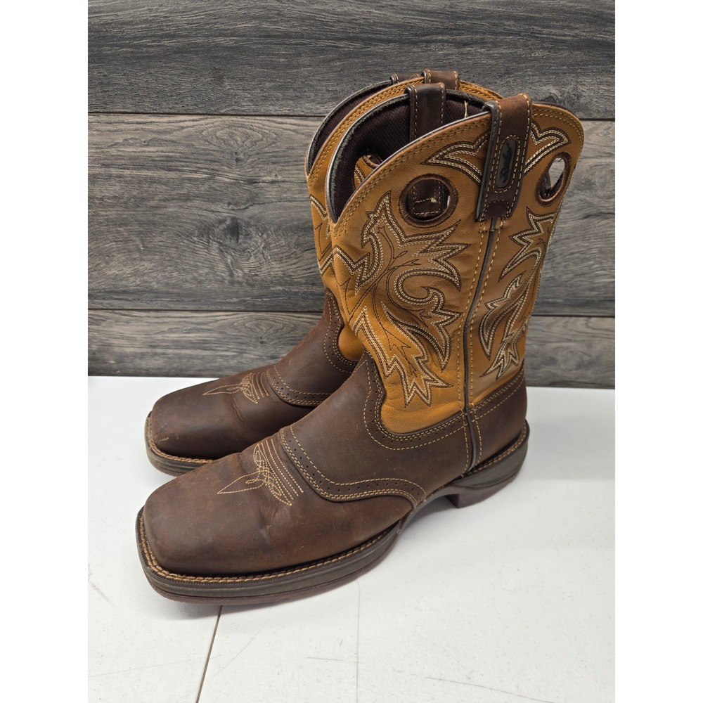 Durango Rebel Mens 12D Western Tan Brown Leather Square Toe Boots DB4442 12D